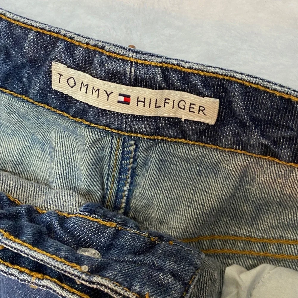 Tommy Hilfiger Womens Denim Pencil‎ Skirt Medium Wash Cinch Back Blue Size 8
